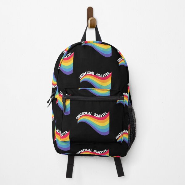 Item preview, Pansexual Disaster Curved Rainbow For Pride Month In Black designed and sold by LuckyKermit.