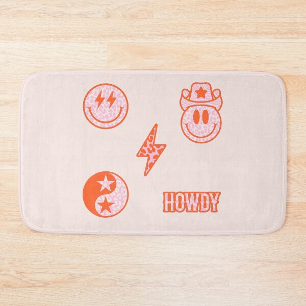 Item preview, Preppy Aesthetic Pack | Smiley Face with Leopard Texture Zebra Yin Yang Bolt Smile Howdy Cowboy Hat | Pastel Pink Red Orange White Background designed and sold by PEARROT.