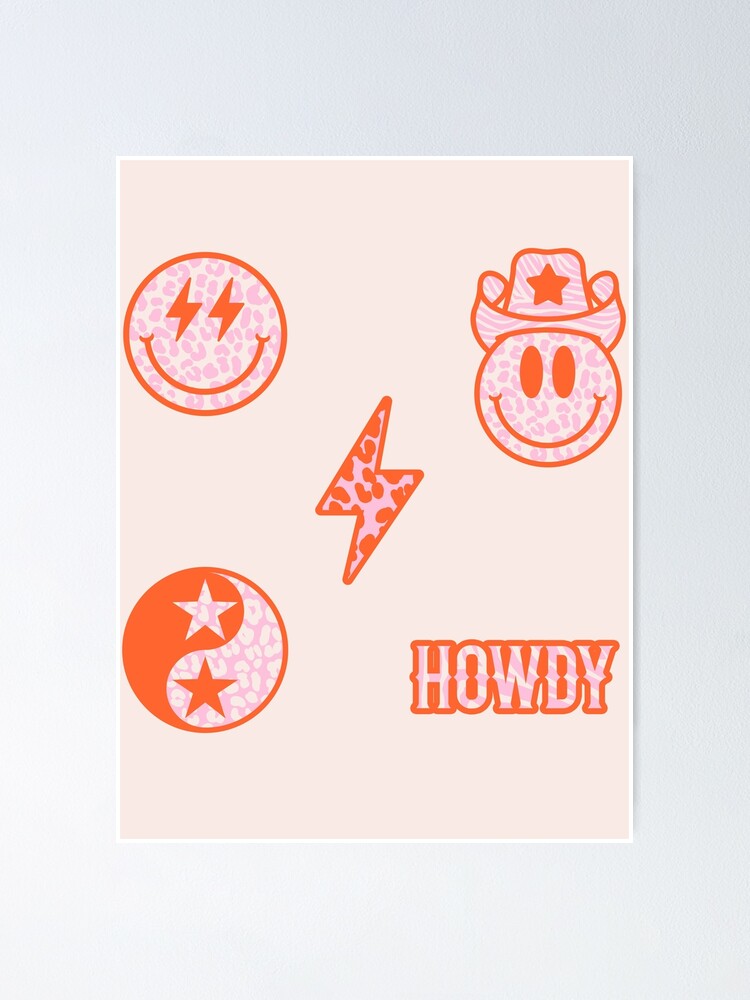 Pink and Orange Zebra Bolt Decal