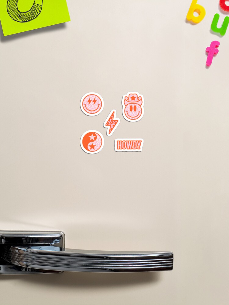 Pink and Orange Zebra Bolt Decal
