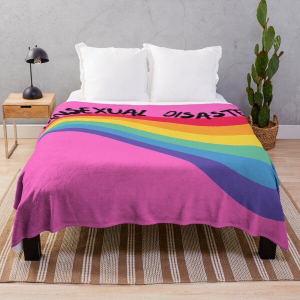 Item preview, Pansexual Disaster Curved Rainbow For Pride Month In Pink designed and sold by LuckyKermit.
