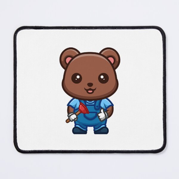 Item preview, Bear Plumber Cute Creative Kawaii designed and sold by GumregaStudio.