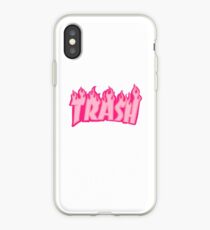 "Trash" in Thrasher letters- pink iPhone Case