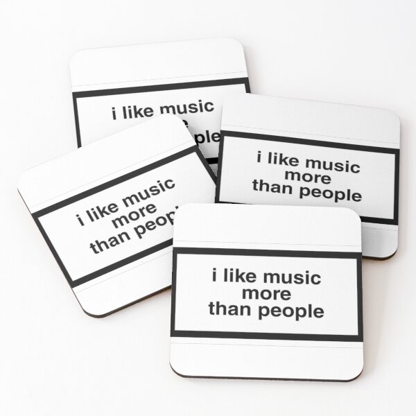 Item preview, I like music more than people frame image designed and sold by meabh00.