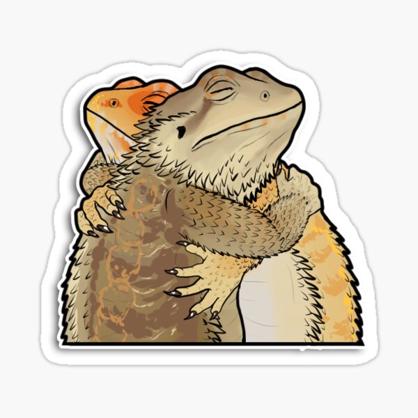 Bearded Dragon Music Piano Player Musician - Dragon - Sticker