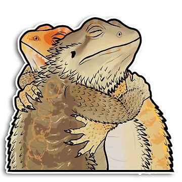 Artwork thumbnail, Hugging Bearded Dragons by Taterbunny