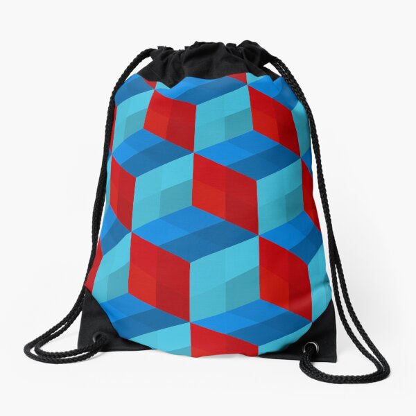 Cube Pattern I Drawstring Bag