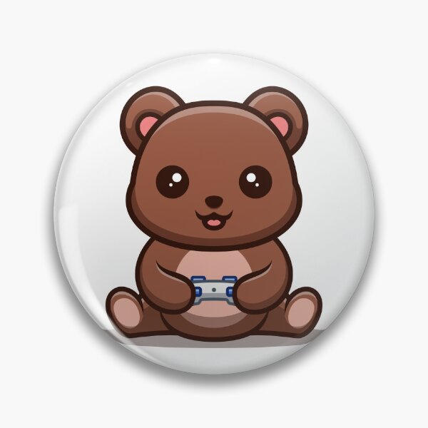 Item preview, Bear Sitting Gaming Cute designed and sold by GumregaStudio.