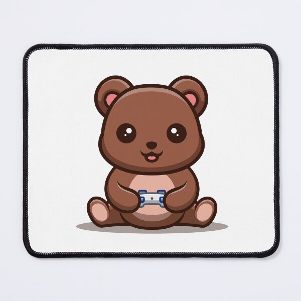 Item preview, Bear Sitting Gaming Cute designed and sold by GumregaStudio.