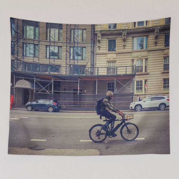 Item preview, Street Biker Building Central Park West Manhattan New York City  designed and sold by eleonoraingrid.
