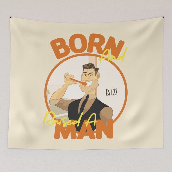 Item preview, BORN AND RAISED A MAN designed and sold by GAADesignz.