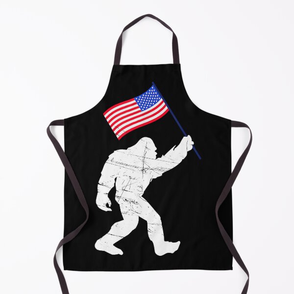 Item preview, Bigfoot With American Flag Funny 4th Of July designed and sold by ImkeAhrens.