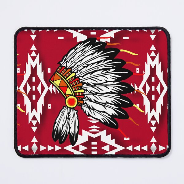 Item preview, Red / White Native Headdress Print designed and sold by JMWCD.