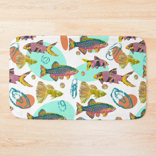 Item preview, Fun Quirky Tropical fish 80’s pattern  designed and sold by ginaisarty.