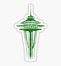 Topographic Space Needle Sticker