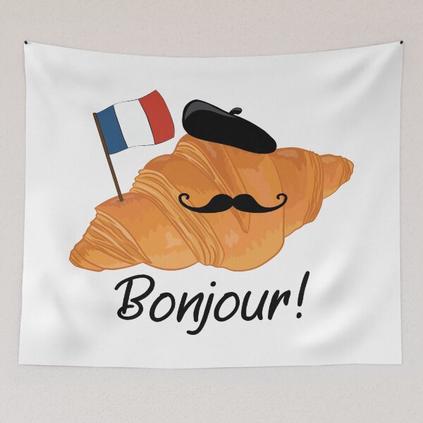 Item preview, Croissant - Funny French Food designed and sold by TheInkElephant.