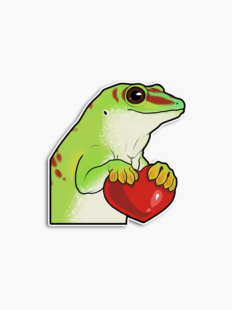 Thumbnail 3 of 3, Sticker, Loving Gecko designed and sold by Taterbunny.