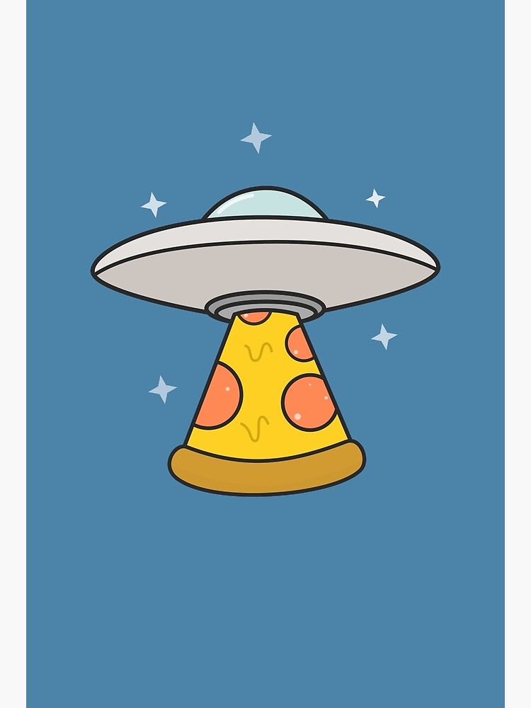 Pizza Ufo Geeky Sci Fi T Shirt Greeting Card By Happinessinatee Redbubble