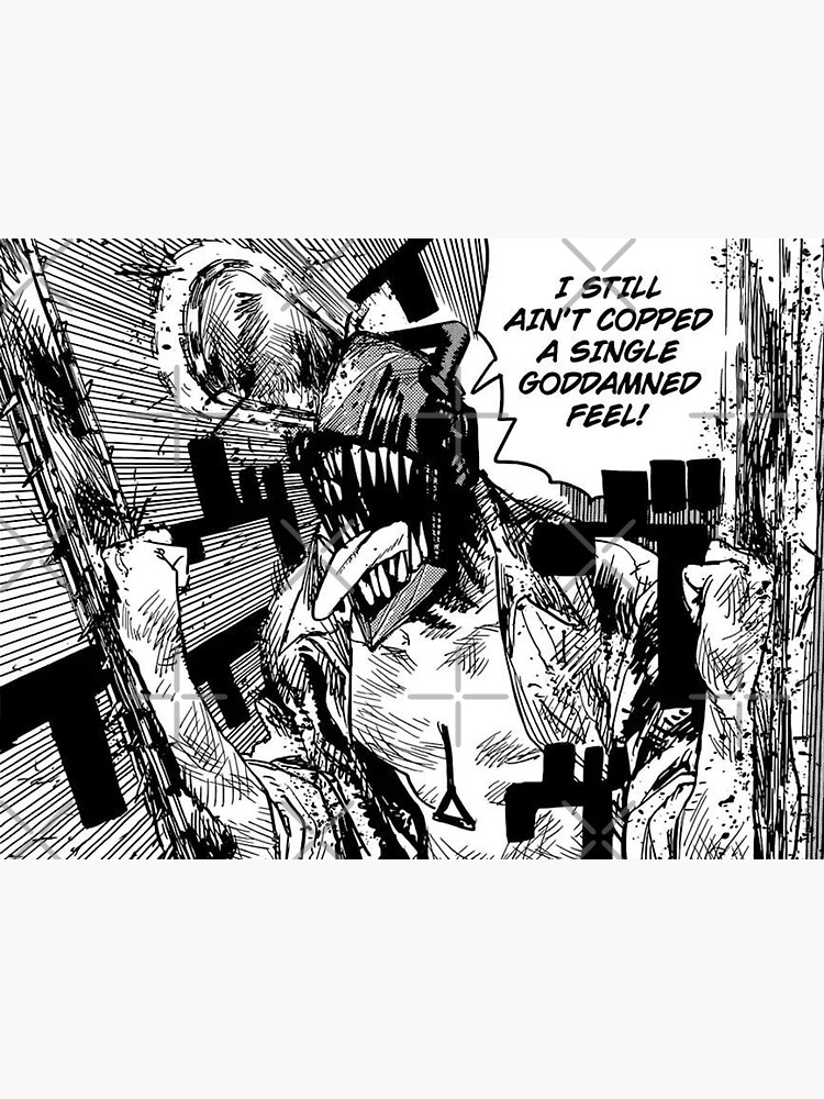 "CHAINSAW MAN DENJI (HE WANTS TO FEEL SOME MELONS!) STICKER" Sticker