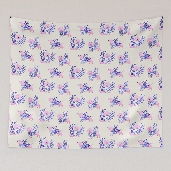 Item preview, Cute Seaweed Dachshund pattern designed and sold by wecouldall-be.