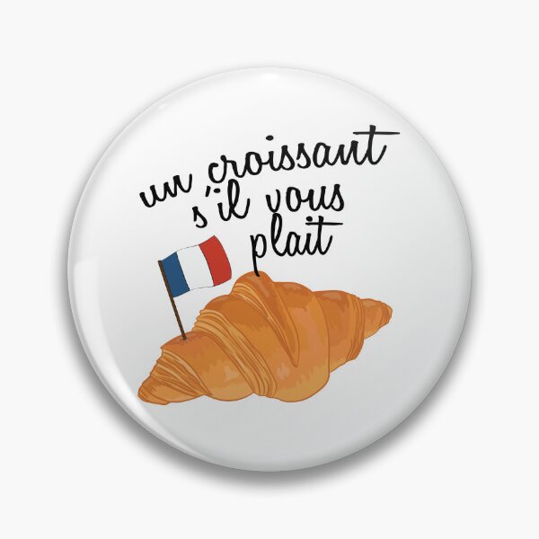 Item preview, Un Croissant Sil Vous Plait - Funny French Food designed and sold by TheInkElephant.