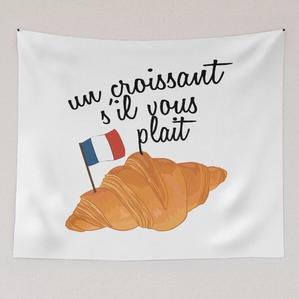 Item preview, Un Croissant Sil Vous Plait - Funny French Food designed and sold by TheInkElephant.