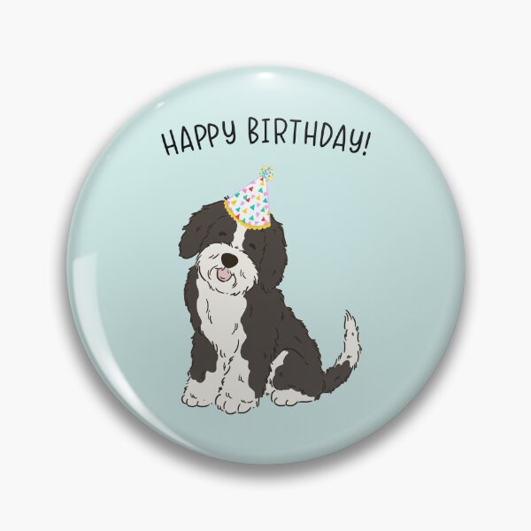 Item preview, Sheepadoodle Sheeppoo Doodle Dog Happy Birthday designed and sold by thepawster.