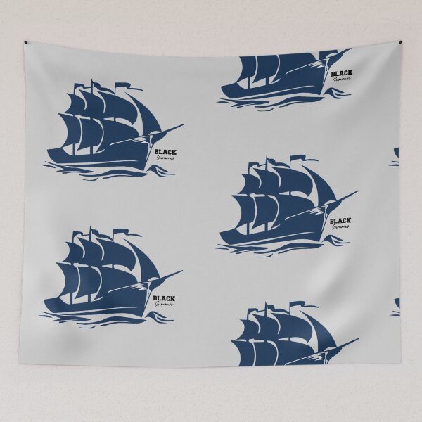 Item preview, Black Summer Blue Summer Boat Outdoor Oak Fishing designed and sold by Yakisha Gates.