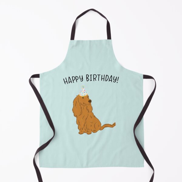 Item preview, Long Haired Red Dachshund Doxie Weenie Wiener Dog Happy Birthday designed and sold by thepawster.