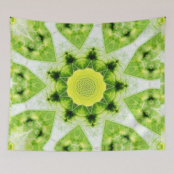 Item preview, ABSTRACT PAINTED GEOMETRIC ART BREADFRUIT PATTERN WITH LEAVES. designed and sold by Ralek.