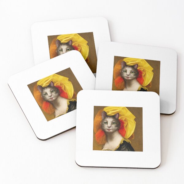 Item preview, Romantic feline in a colorful veil designed and sold by Fantasiarium.