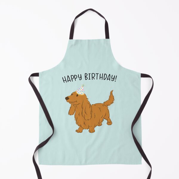 Item preview, Long Haired Red Dachshund Doxie Weenie Wiener Dog Happy Birthday designed and sold by thepawster.