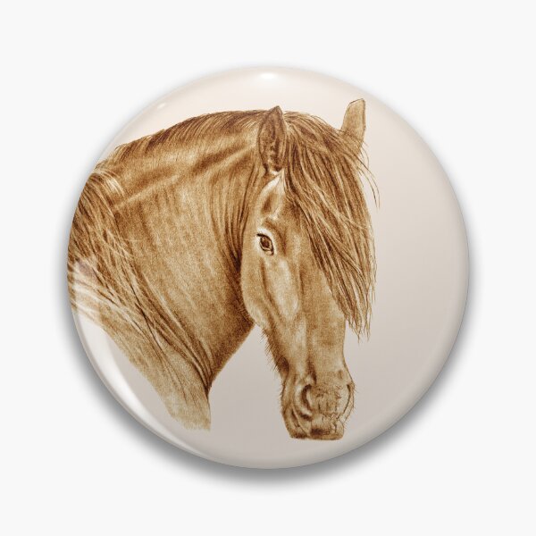 Item preview, Portrait of a Friesian - brown colorized version designed and sold by SylvieG18.