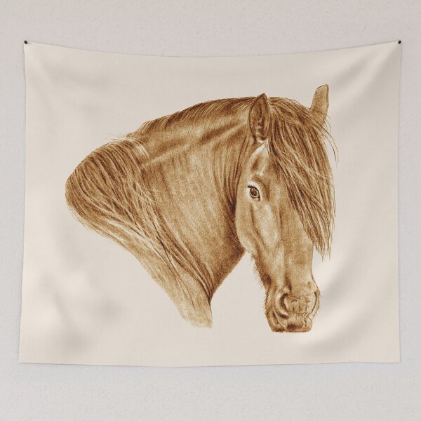 Item preview, Portrait of a Friesian - brown colorized version designed and sold by SylvieG18.