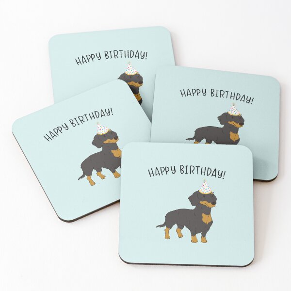 Item preview, Black and Tan Dachshund Doxie Weenie Wiener Dog Happy Birthday designed and sold by thepawster.