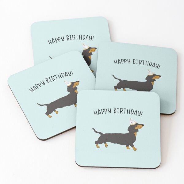 Item preview, Black and Tan Dachshund Doxie Weenie Wiener Dog Happy Birthday designed and sold by thepawster.