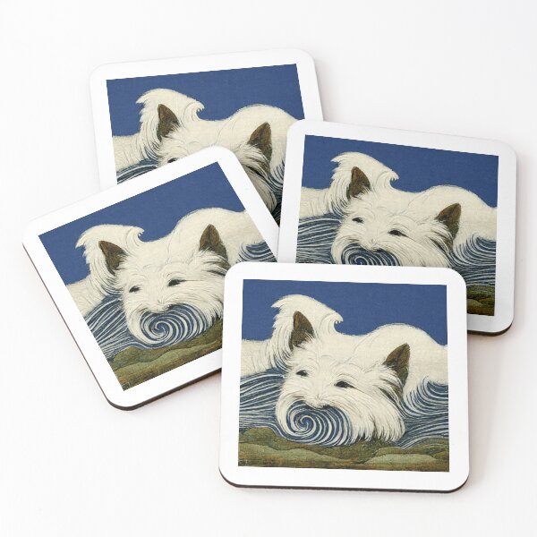Item preview, Hokusai style westie dog  designed and sold by Fantasiarium.