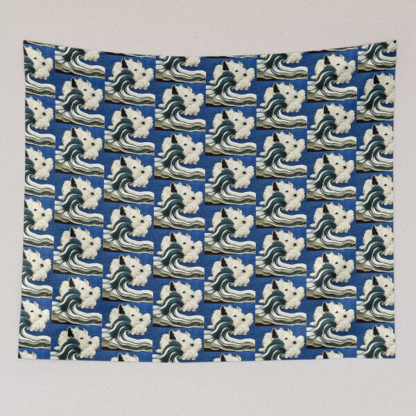 Item preview, Hokusai style westie dog  designed and sold by Fantasiarium.