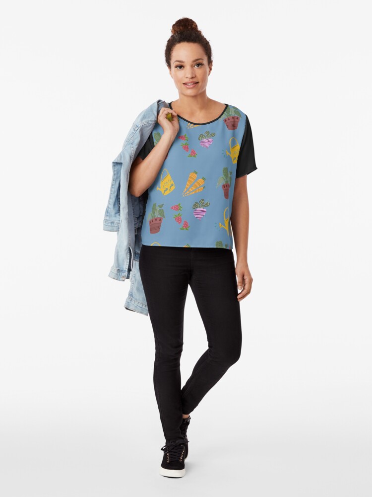 Alternate view of Gardening Chiffon Top