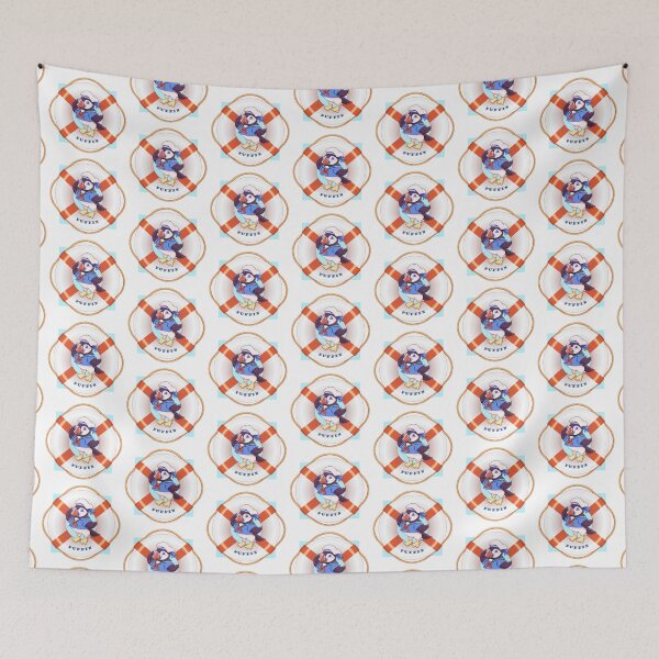 Item preview, Puffin Sailor (Background & Text) designed and sold by EdgeKagami.
