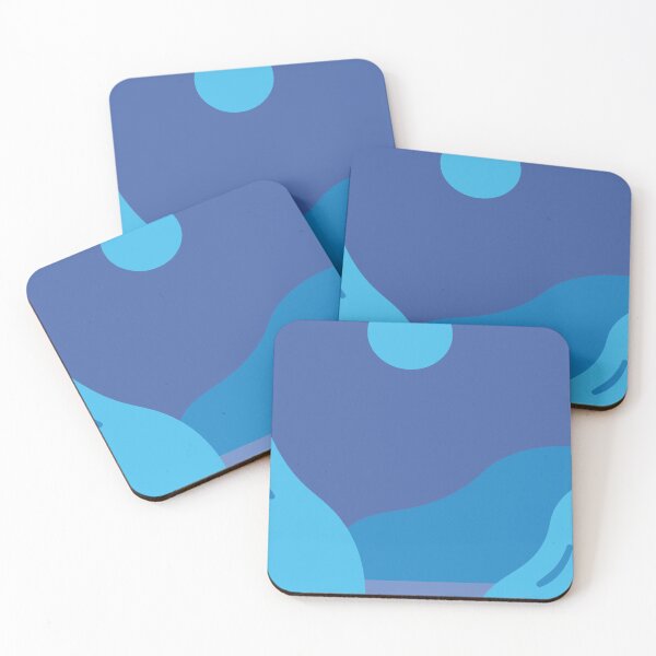 Item preview, BLUE MODERN POP'ART LANDSCAPE designed and sold by faizaart.