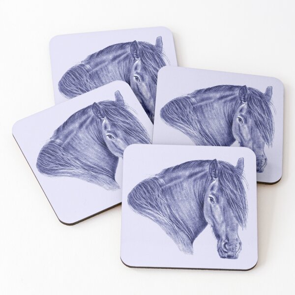 Item preview, Portrait of a Friesian - blue colorized version designed and sold by SylvieG18.