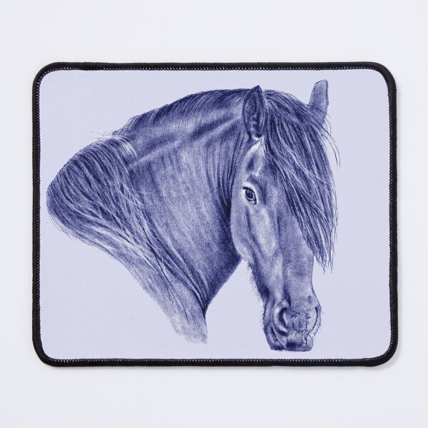 Item preview, Portrait of a Friesian - blue colorized version designed and sold by SylvieG18.