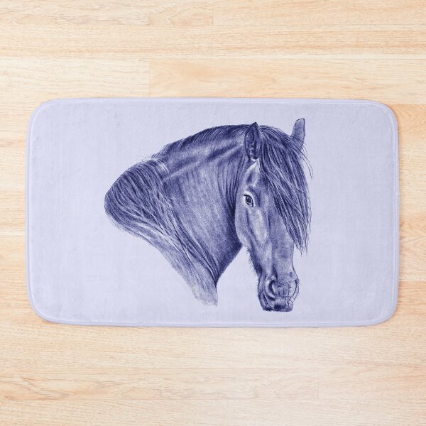 Item preview, Portrait of a Friesian - blue colorized version designed and sold by SylvieG18.