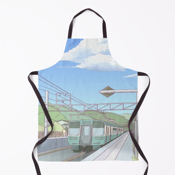 Item preview, Train Station Anime Background designed and sold by PotluckPrints.