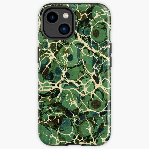 Green Marbled Paper Vintage iPhone Tough Case