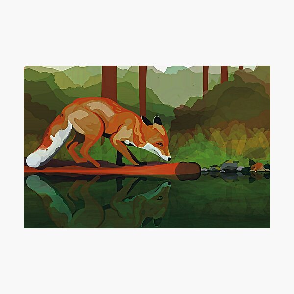 Fox and the Mouse Photographic Print