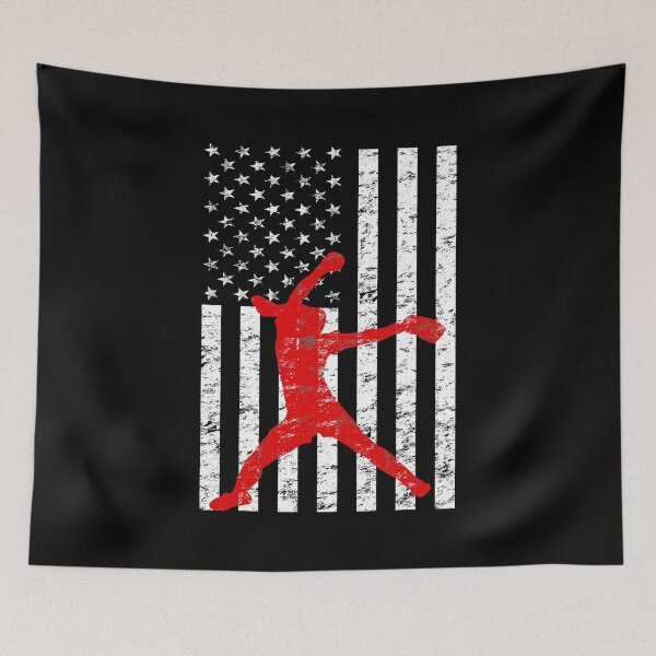 Item preview, American Flag Love Softball FastPitch Pitcher Gifts designed and sold by MichelSorour.