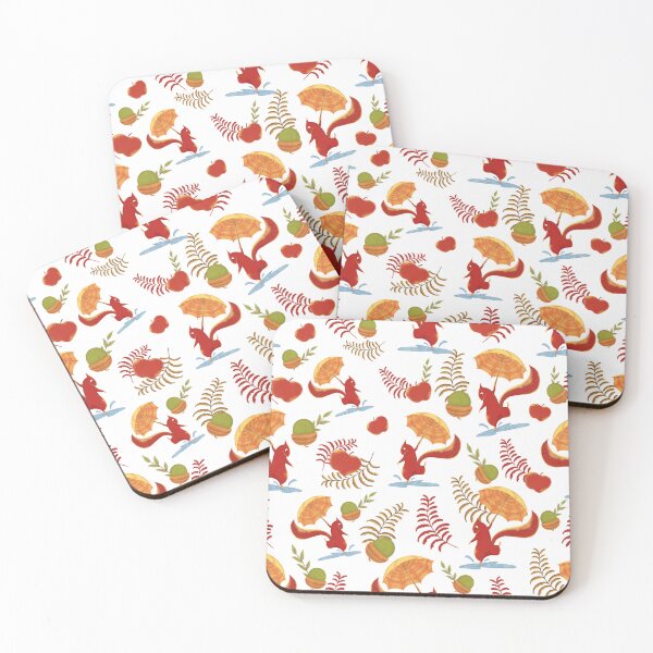 Item preview, Cute Squirrel Pattern Cute Fall Pattern Cute Autumn Fall Pattern Apple Acorn Umbrella Seamless Pattern Colorful Thanksgiving designed and sold by Stephen Scharf.