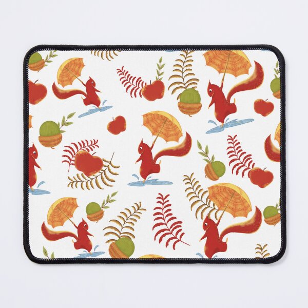 Item preview, Cute Squirrel Pattern Cute Fall Pattern Cute Autumn Fall Pattern Apple Acorn Umbrella Seamless Pattern Colorful Thanksgiving designed and sold by Stephen Scharf.